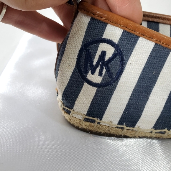 Michael Kors Striped Espadrilles in Navy and White - Picture 3 of 10